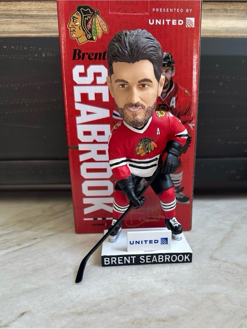 Brent Seabrook Chicago Blackhawks Centennial Bobblehead BDA 2025 NIB w/ Box